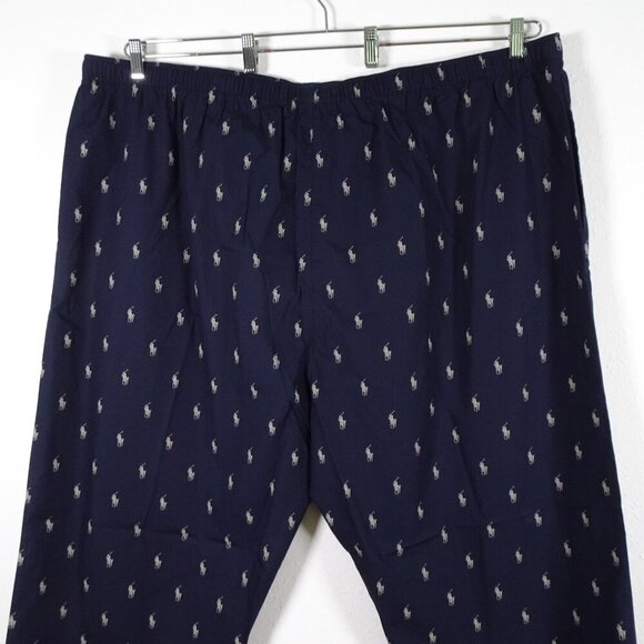 Polo Ralph Lauren Pajama Pants Big Men's Size 4XT Blue Lounge Leisure Logo - Picture 5 of 11